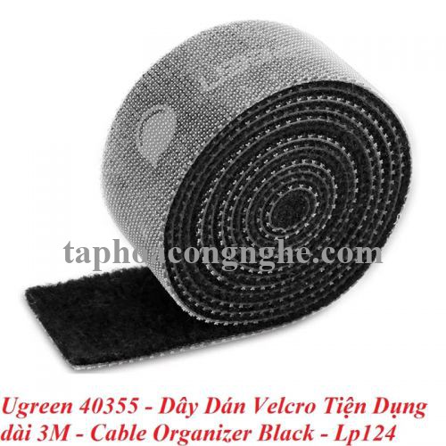 Ugreen 40355 3M màu Xám Dây dán Velcro đa năng tiện dụng LP124 30040355